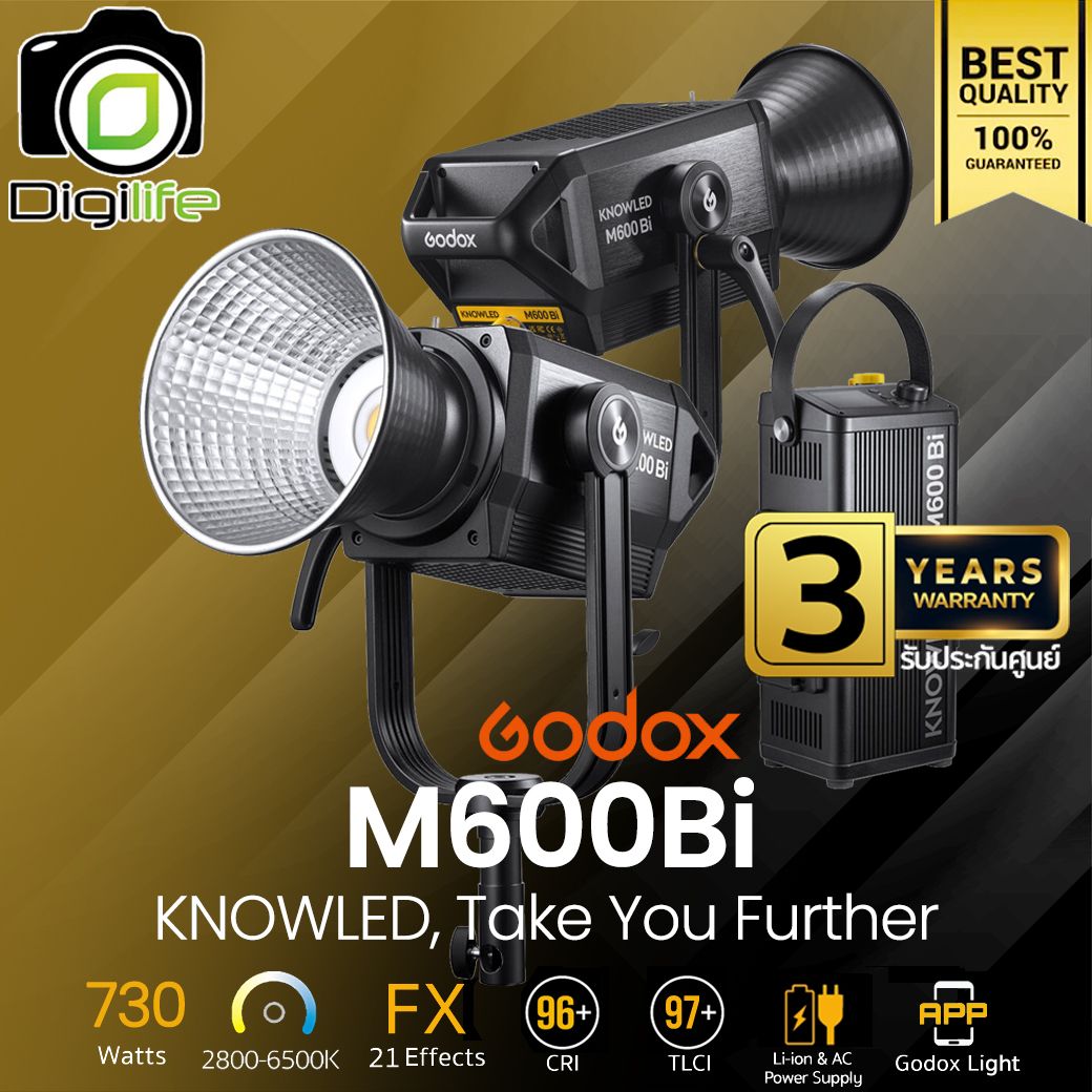Godox LED M600Bi KNOWLED 730W 2800K-6500K - Bowen Mount - รับประกันศูนย์ Godox Thailand 3ปี