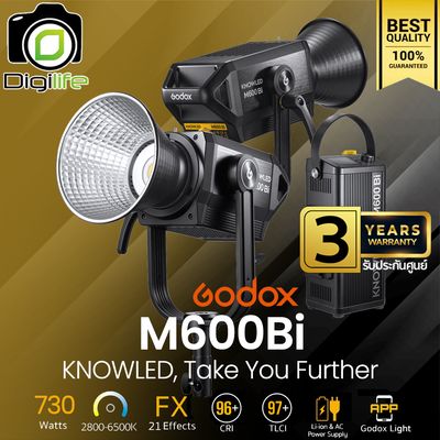 Godox LED M600Bi KNOWLED 730W 2800K-6500K - Bowen Mount - รับประกันศูนย์ Godox Thailand 3ปี Godox LED M600Bi KNOWLED 730W 2800K-6500K - Bowen Mount - รับประกันศูนย์ Godox Thailand 3ปี