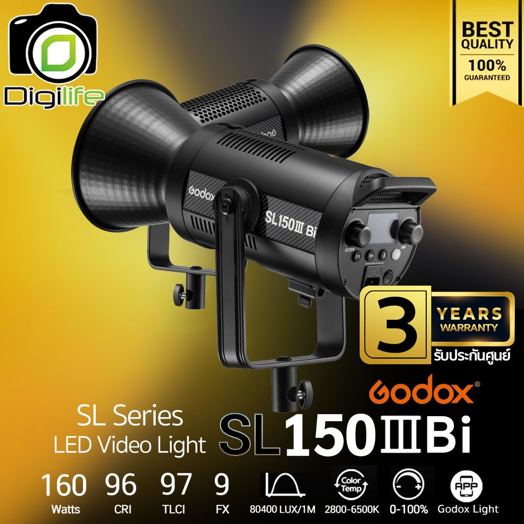 Godox LED SL150IIIBi 160W 2800-6500K Bowen Mount - รับประกันศูนย์ Godox Thailand 3ปี