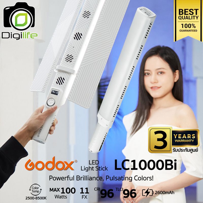 Godox LED LC1000Bi 100W 2500K-8500K 2600mAh ( LED Stick, Tube ) - รับประกันศูนย์ Godox Thailand 3ปี