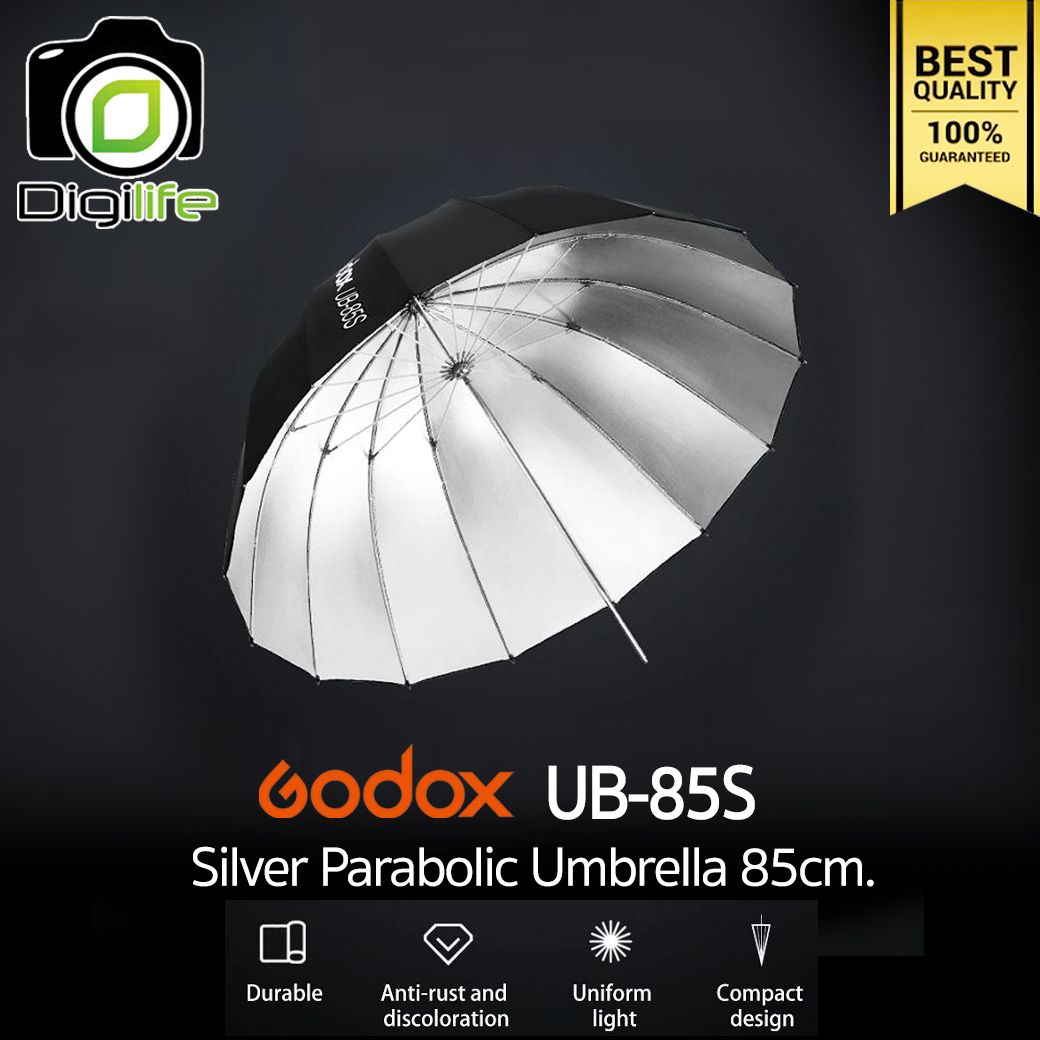 Godox Umbrella UB-85S Silver Parabolic Umbrella 85 cm. ร่มสะท้อนสีเงิน พาลาโบลิค 85 ซม.