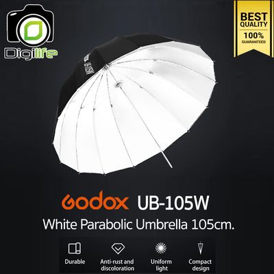 Godox Umbrella UB-105W White Parabolic Umbrella 105 cm. ร่มสะท้อนสีขาว พาลาโบลิค 105 ซม.