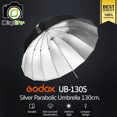 Godox Umbrella UB-130S Silver Parabolic Umbrella 130 cm. ร่มสะท้อนสีเงิน พาลาโบลิค 130 ซม.