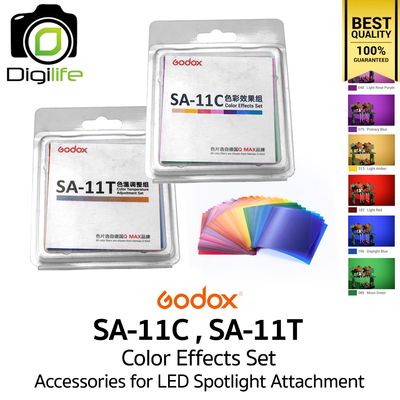 Godox Color Effect Set SA-11C, SA-11T ( Color Gel ) เป็นอุปกรณ์เสริมสำหรับ Godox LED Spotlight Attachment