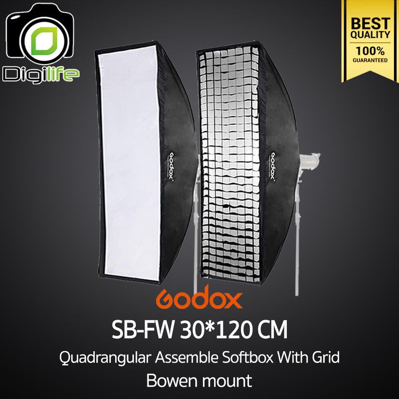 Godox Softbox SB-FW 30*120 cm. Quad Assemble Softbox With Grid ( Bowen Mount )