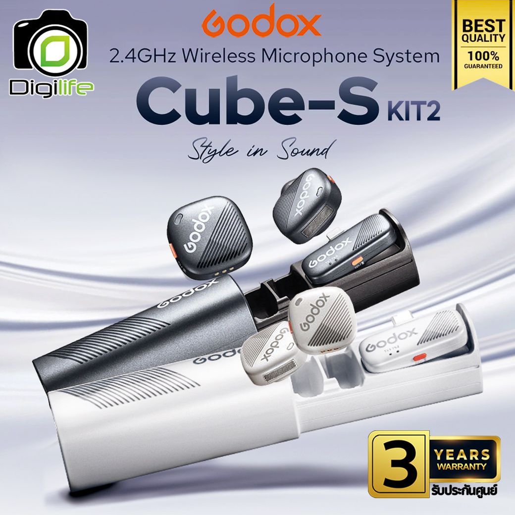 Godox Microphone Cube-S / Cube-SC Kit2 - Wireless 2.4GHz สำหรับ Smartphone Tablet - ประกันศูนย์ Godox Thailand 3ปี