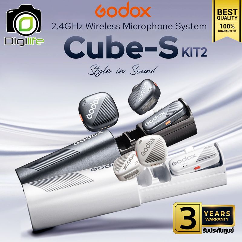 Godox Microphone Cube-S / Cube-SC Kit2 - Wireless 2.4GHz สำหรับ Smartphone Tablet - ประกันศูนย์ Godox Thailand 3ปี