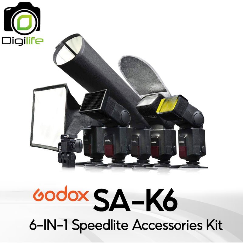 Godox Softbox SA-K6 6in1 For Flash TT350, TT520, TT600, TT685, V350, V480, V860, V1, V1Pro, V100, EL-2, SB-700, etc