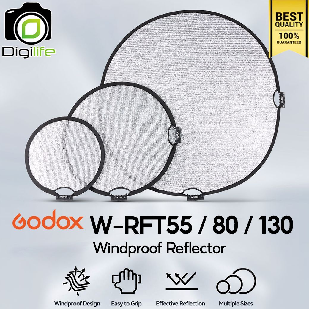 Godox Reflector W-RFT55, W-RFT80, W-RFT130 Windproof Reflector วงกลม 2 in 1 - 55, 80, 130 cm.