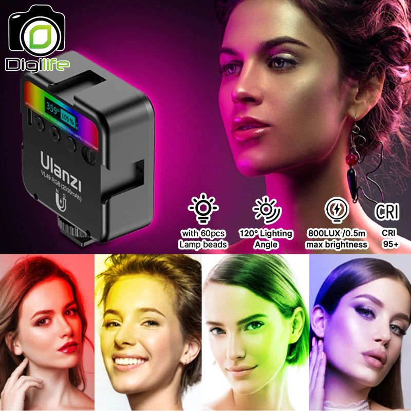 Ulanzi LED VL49 RGB 2500-9000K CRI>95 2000 mAh - ไฟ LED Video Light ไฟวิดีโอ Live สด ถ่ายภาพ
