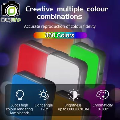 Coman LED S65 RGB 2500-9000K CRI>95 1200 mAh - ไฟ LED Video Light ไฟวิดีโอ Live สด ถ่ายภาพ