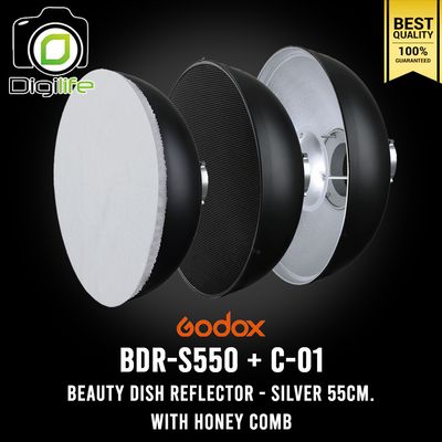 Godox Beauty Dish BDR-S550 + C-01 Honey Comp - Silver Reflector 55 cm. - Bowen Mount ( BDR-C550 )