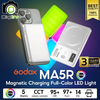 Godox LED MA5R RGB 2in1 ( LED Magnetic &amp; Charging Power Bank ) - รับประกันศูนย์ Godox Thailand 3ปี