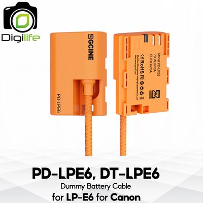 ZGCINE Battery DT-LPE6, PD-LPE6 Dummy Battery Cable สำหรับ ใช้แทน Canon Battery LP-E6 ( USB Type-C, D-Tap Port )