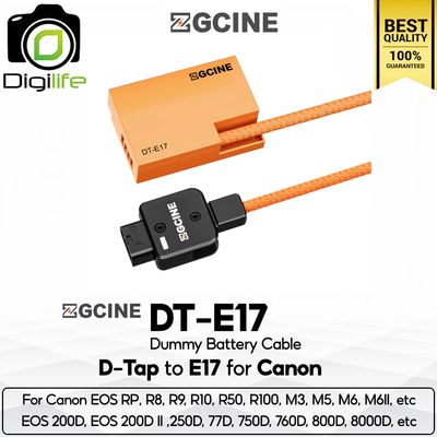 ZGCINE Battery DT-E17 Dummy Battery Cable สำหรับ ใช้แทน Canon Battery LP-E17 ( D-Tap Port )