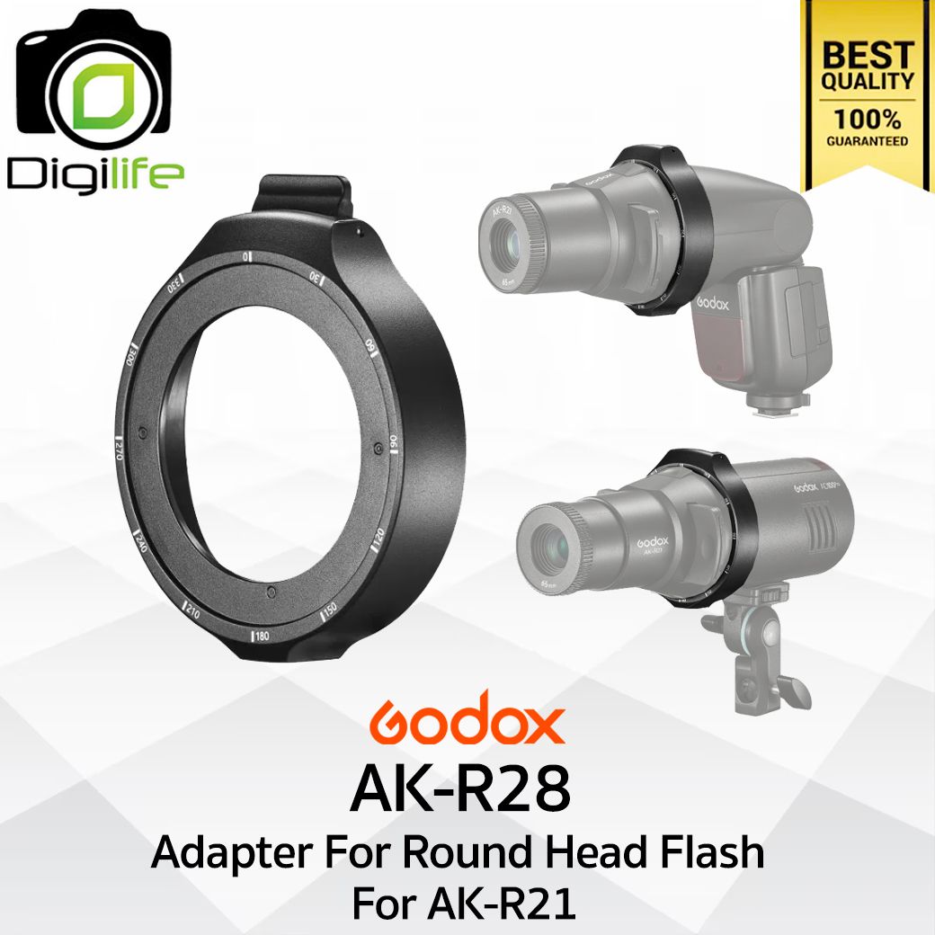 Godox Adapter AK-R28 อแดปเตอร์สำหรับแฟลชหัวกลม เพื่อใช้กับ  AK-R21 Projection Attachment ( V1 , AD100Pro , AD200 )