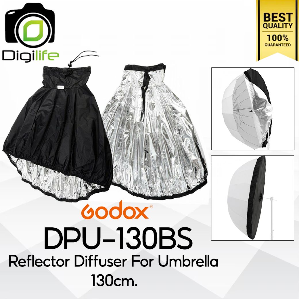 Godox DPU-130BS 130 cm. Silver-Black Reflector Diffuser For Umbrella ดิฟฟิวเซอร์สะท้อนแสง สีเงิน-ดำ (For UB-130D )