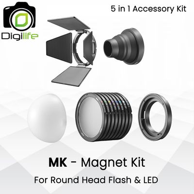 Godox MK Magnet Kit ( 5in1 ) For Round Head Flash &amp; LED ( V1, V1Pro, V100, AD100Pro, MS60R, MS60Bi , RS60R, RS60Bi ,etc)