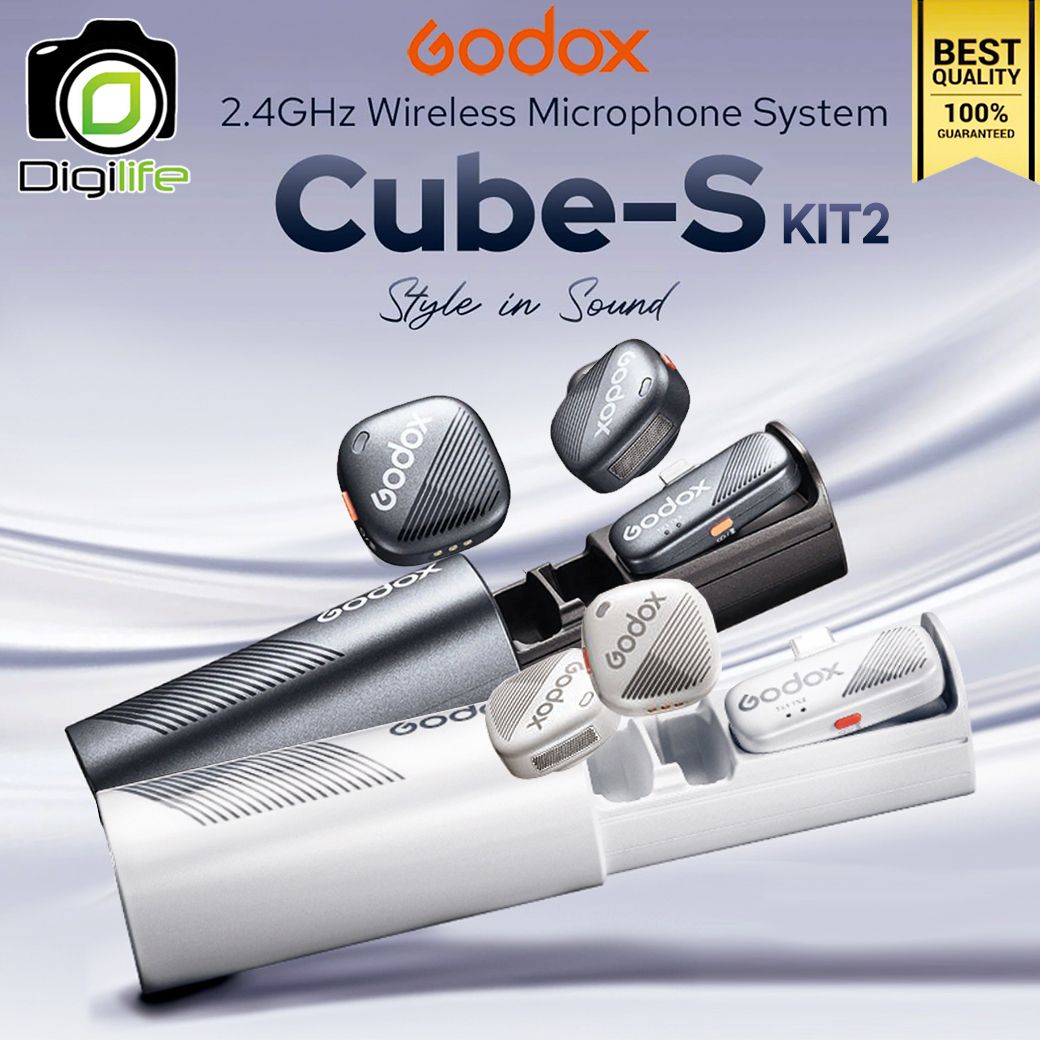 Godox Microphone Cube-S / Cube-SC Kit2 - Wireless 2.4GHz สำหรับ Smartphone Tablet - ประกันศูนย์ Godox Thailand 30 วัน