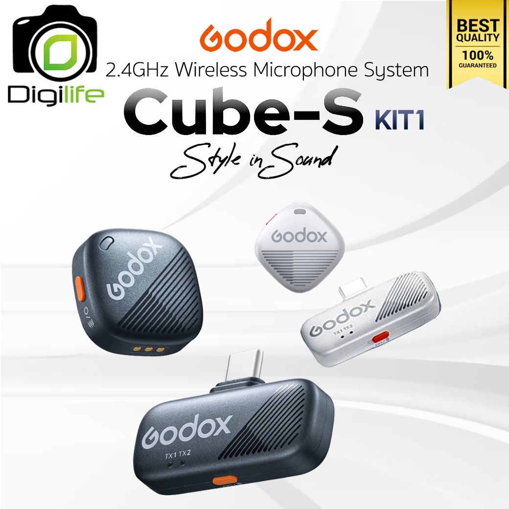 Godox Microphone Cube-S / Cube-SC Kit1 - Wireless 2.4GHz สำหรับ Smartphone Tablet - ประกันศูนย์ Godox Thailand 1 เดือน