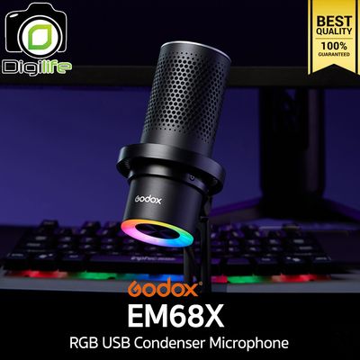 Godox Microphone EM68X RGB USB Condenser Microphone สำหรับ Live streame, Video - รับประกันศูนย์ Godox Thailand 1 เดือน