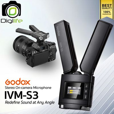 Godox Microphone IVM-S3 Stereo On-camera Microphone สำหรับ Camera Smartphone Tablets &amp; Laptop -รับประกันศูนย์ Godox Thailand 1เดือน
