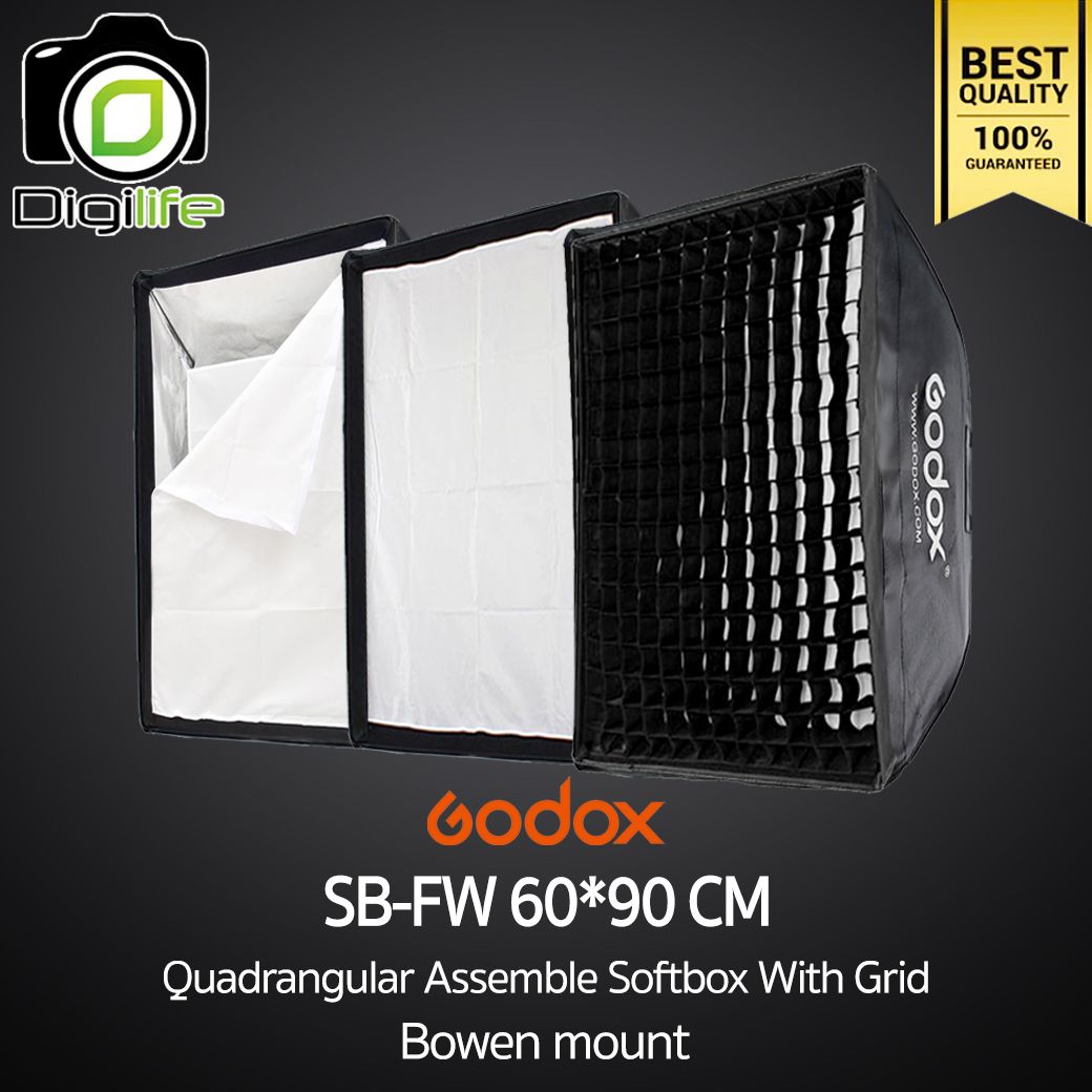 Godox Softbox SB-FW 60*90 cm. Quad Assemble Softbox With Grid ( Bowen Mount )