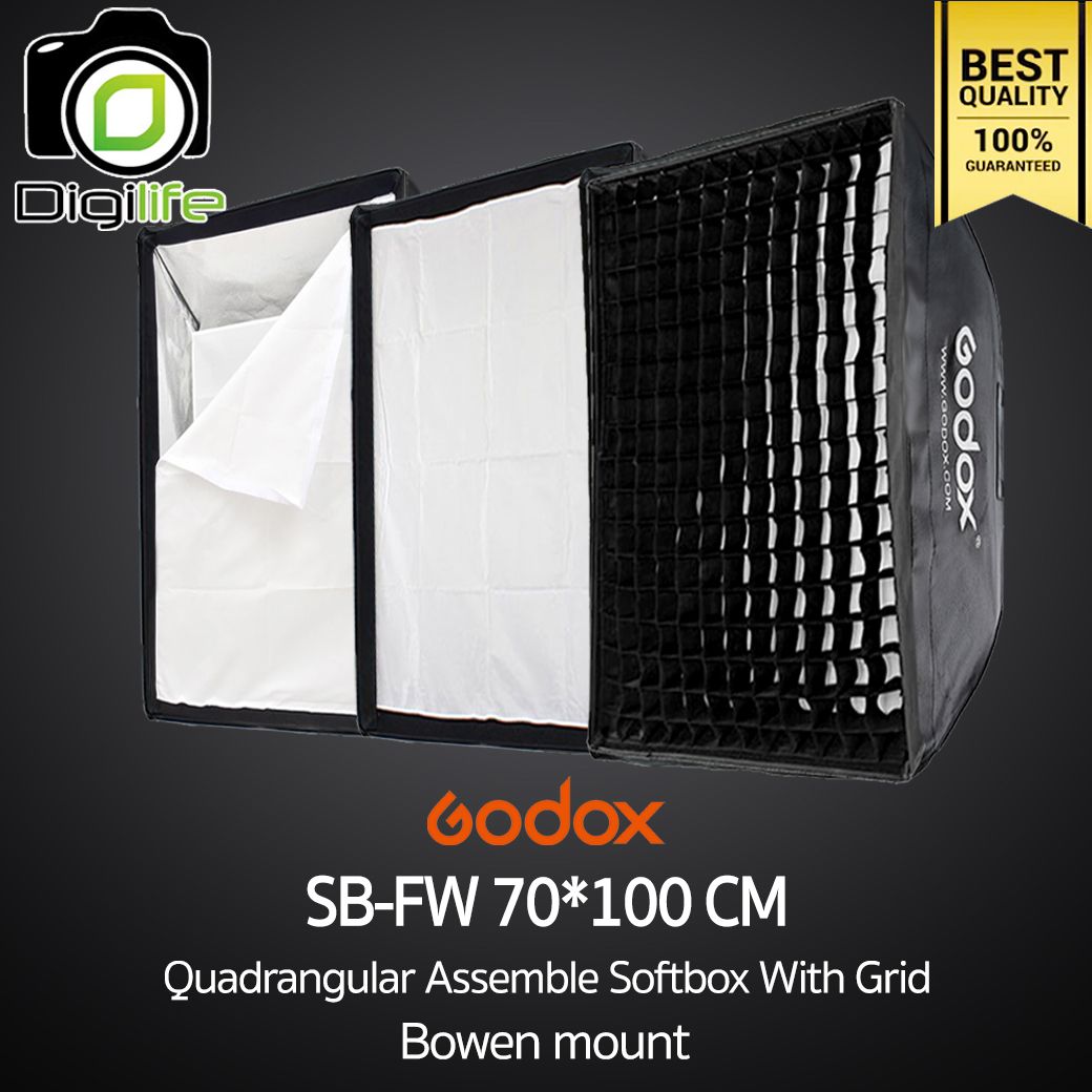 Godox Softbox SB-FW 70*100 cm. Quad Assemble Softbox With Grid ( Bowen Mount )