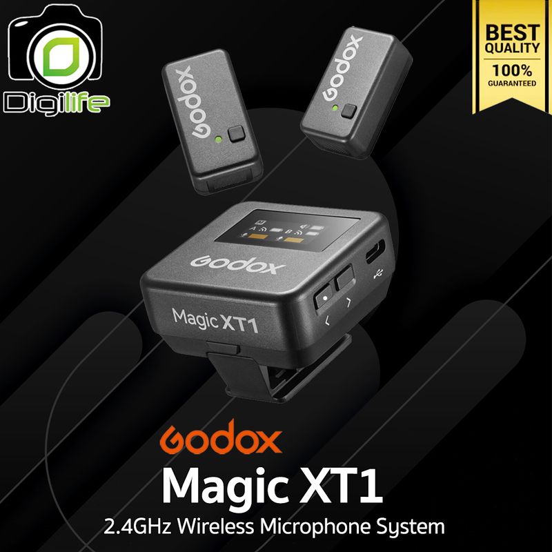 Godox Microphone Magic XT1 Wireless Microphone 2.4GHz สำหรับ Camera Smartphone Laptop - ประกันศูนย์ Godox Thailand 1เดือน