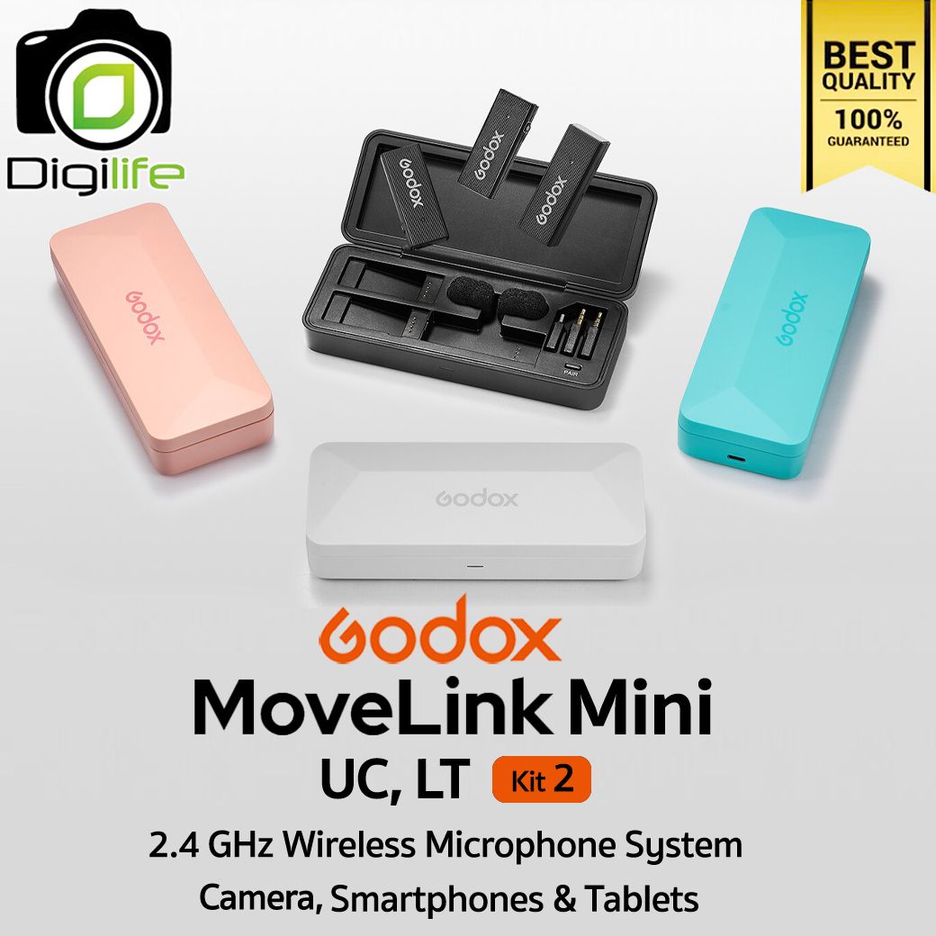 Godox Microphone MoveLink Mini ,Wireless Microphone 2.4GHz สำหรับ Camera Smartphone &amp; Tablets -รับประกันศูนย์ 1 เดือน
