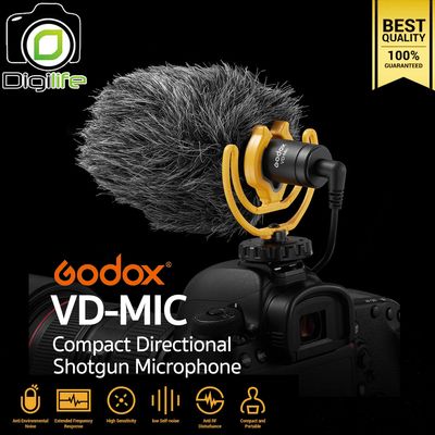 Godox Microphone VD-MIC Compact Shotgun Microphone สำหรับ Camera Smartphone Tablets &amp; Laptop - ประกันศูนย์ Godox 1 เดือน