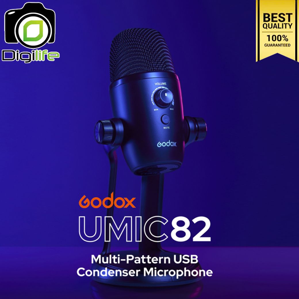 Godox Microphone UMIC82 , Multi-Pattern USB Condenser สำหรับ Live streame, Video - รับประกันศูนย์ Godox Thailand 1 เดือน