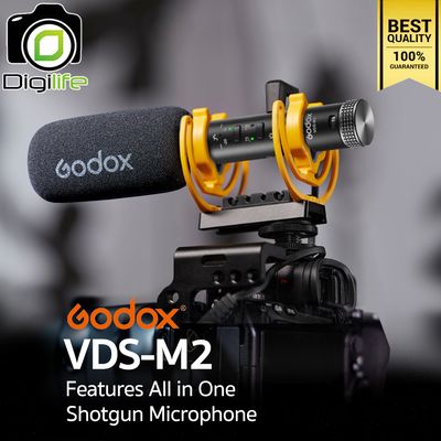 Godox Microphone VDS-M2 All in One Shotgun Microphone สำหรับ Camera Smartphone Tablets &amp; Laptop - ประกันศูนย์ Godox 1 เดือน