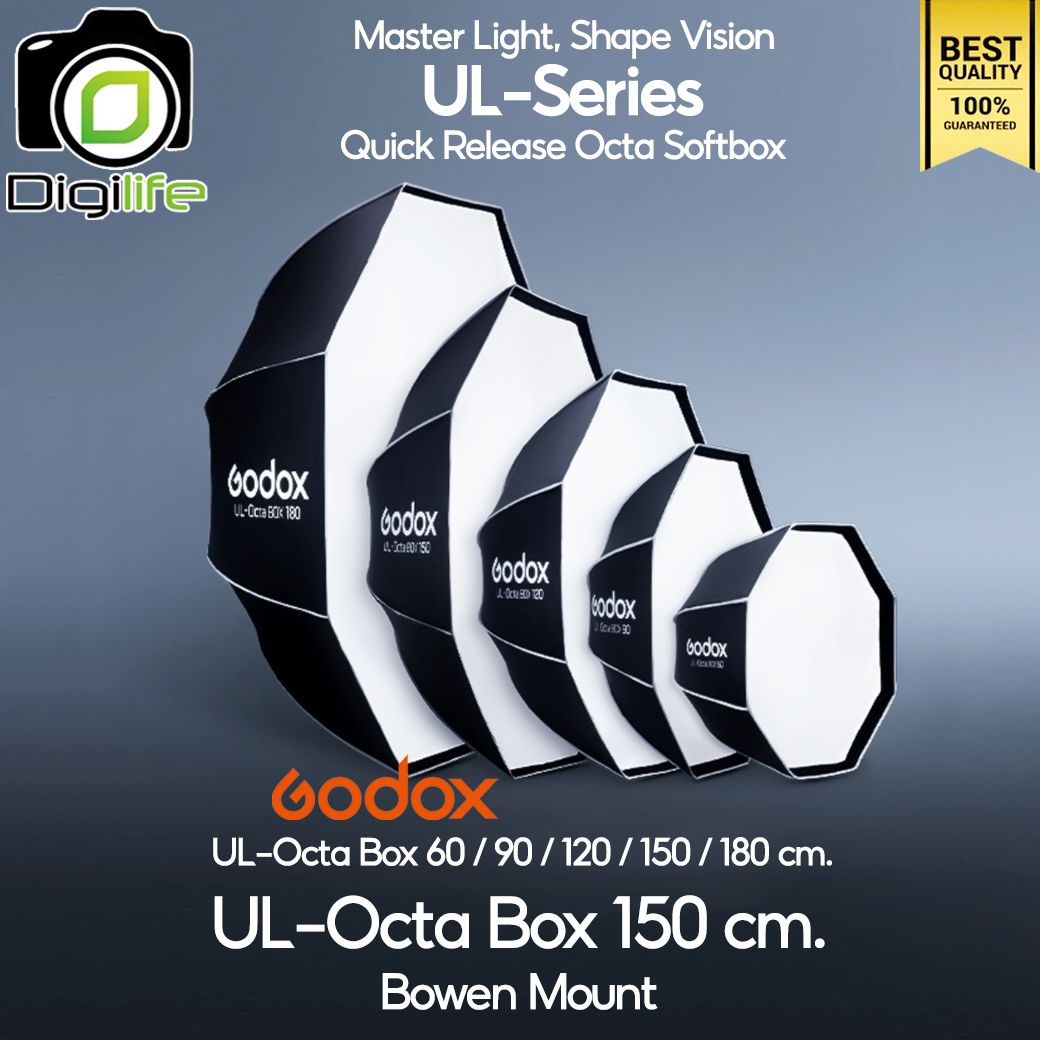 Godox Softbox UL-Octa BOX 150 cm. Quick Release Octa Softbox With Grid - Bowen Mount