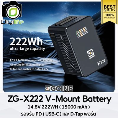 ZGCINE Battery ZG-X222 V-Mount Battery 14.8V 222WH ( 15000 mAh ) รองรับ PD ( USB-C ) และ D-Tap พอร์ต