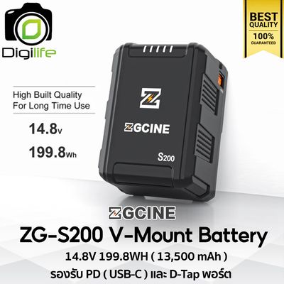 ZGCINE Battery ZG-S200 V-Mount Battery 14.8V 199.8WH ( 13,500mAh ) รองรับ PD ( USB-C ) และ D-Tap พอร์ต