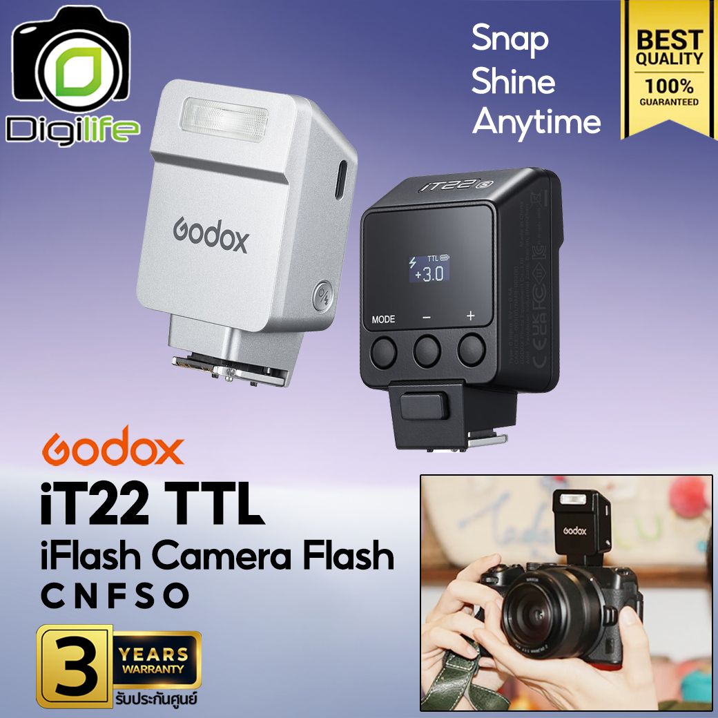 Godox Flash iT22 - TTL 300mAh - ออโต้, แมนนวล iFlash Camera / Pocket Flash -รับประกันศูนย์ Godox Thailand 3ปี