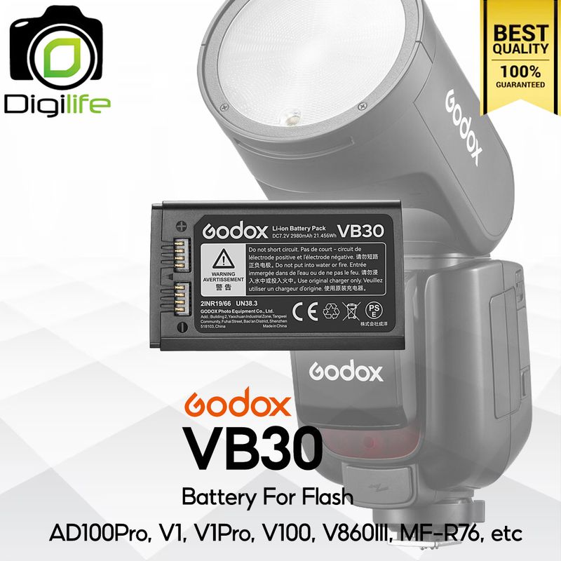 Godox Battery VB30 แบตเตอรี่ สำหรับ Flash AD100Pro, V1, V1Pro, V100, V860III, MF-R76, etc