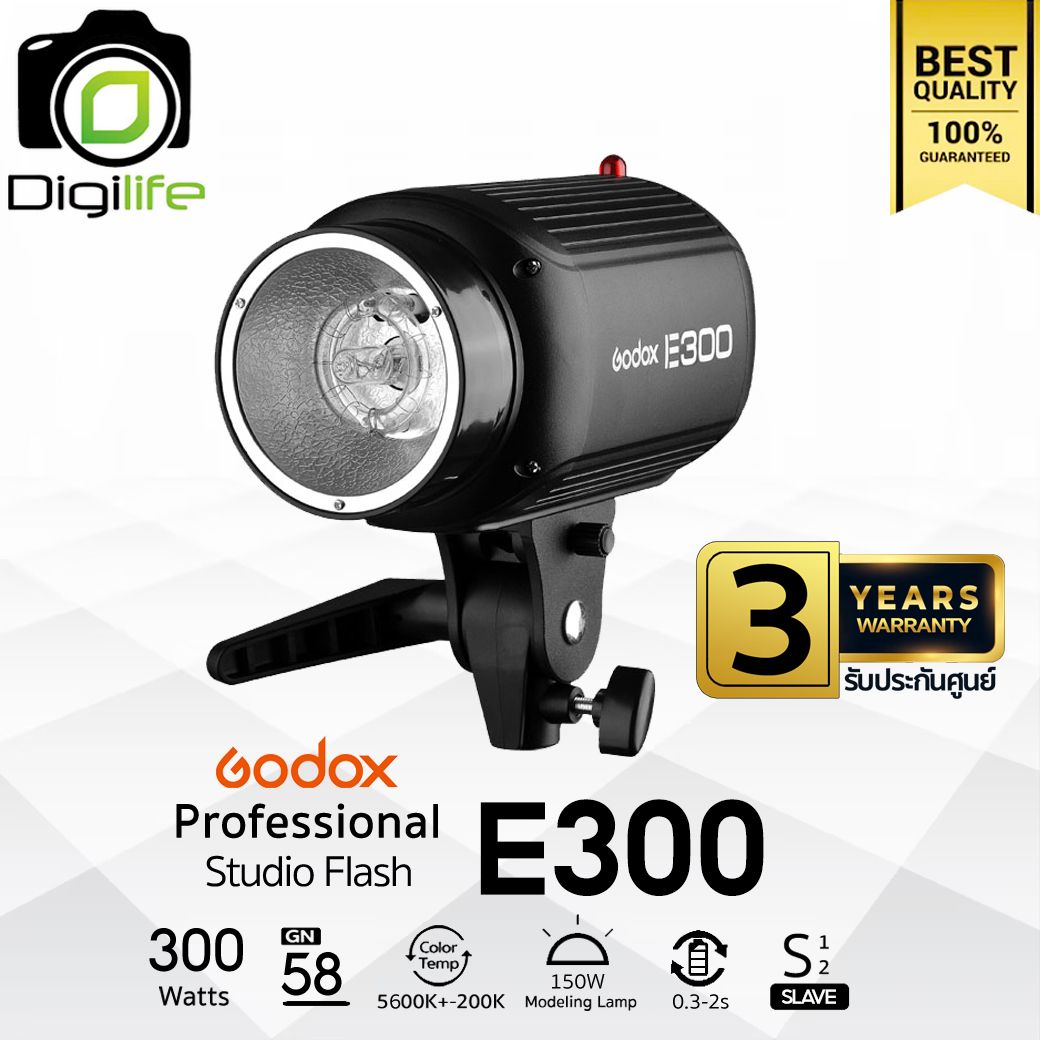 Godox Flash E300 300W 5600K แฟลชสตูดิโอ น้ำหนักเบา - รับประกันศูนย์ Godox Thailand 3ปี