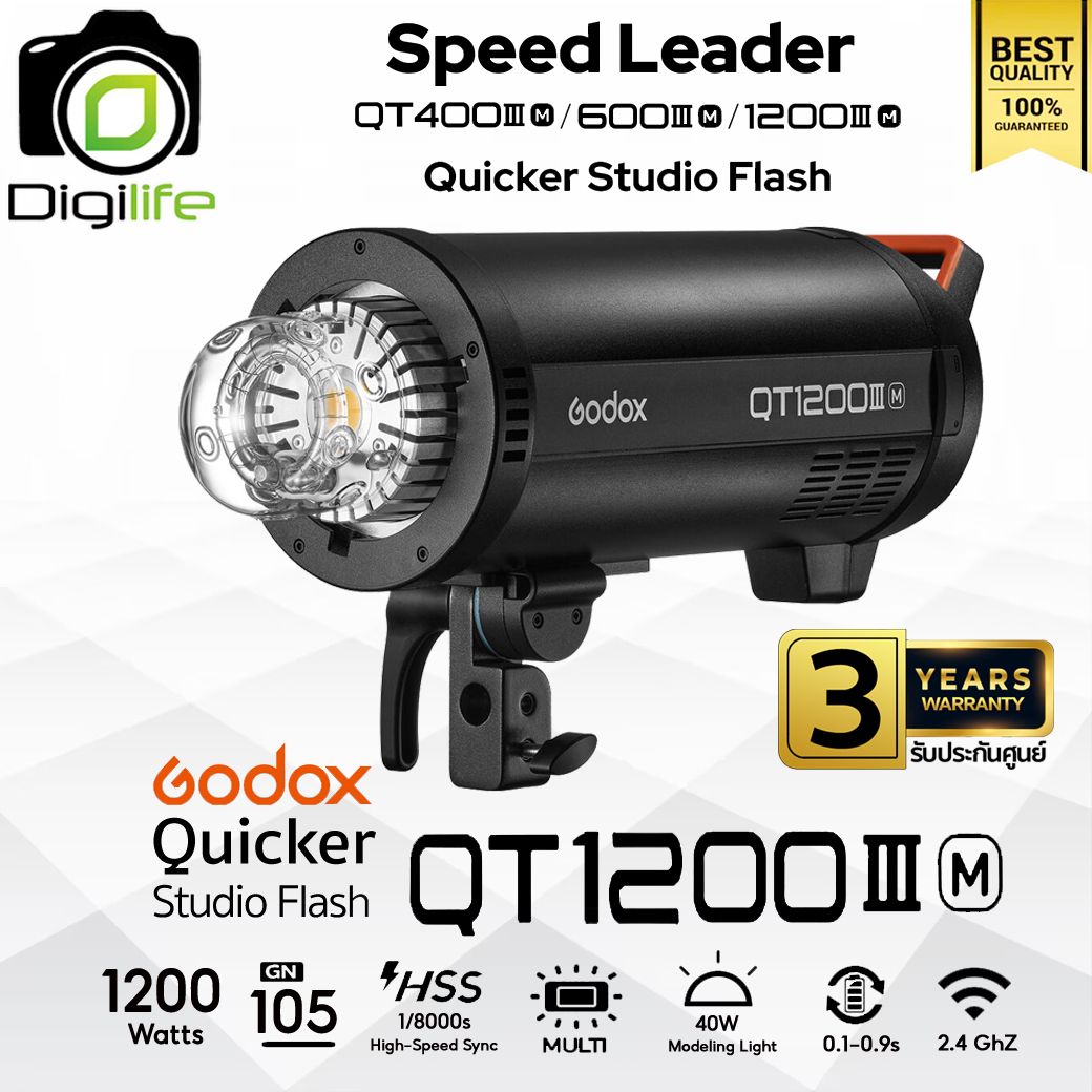 Godox Flash QT1200III M - Manual Flash 1200W HSS, Bowen Mount - รับประกันศูนย์ Godox Thailand 3ปี