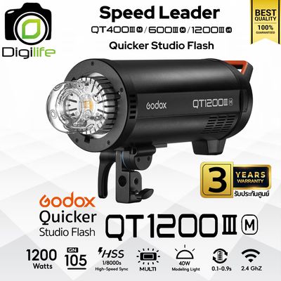 Godox Flash QT1200III M - Manual Flash 1200W HSS, Bowen Mount - รับประกันศูนย์ Godox Thailand 3ปี