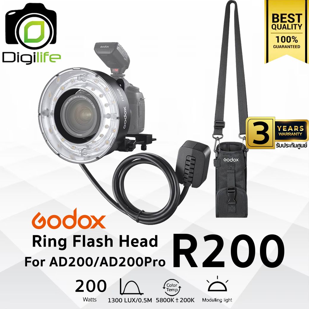 Godox Ring Flash R200 - 200W 5800K For AD200 / AD200Pro - รับประกันศูนย์ Godox Thailand 3ปี