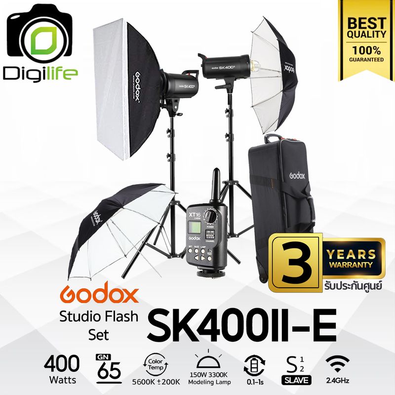 Godox Studio Flash SK400II-E SET ชุดไฟสตูดิโอ 400W - รับประกันศูนย์ Godox Thailand 3ปี