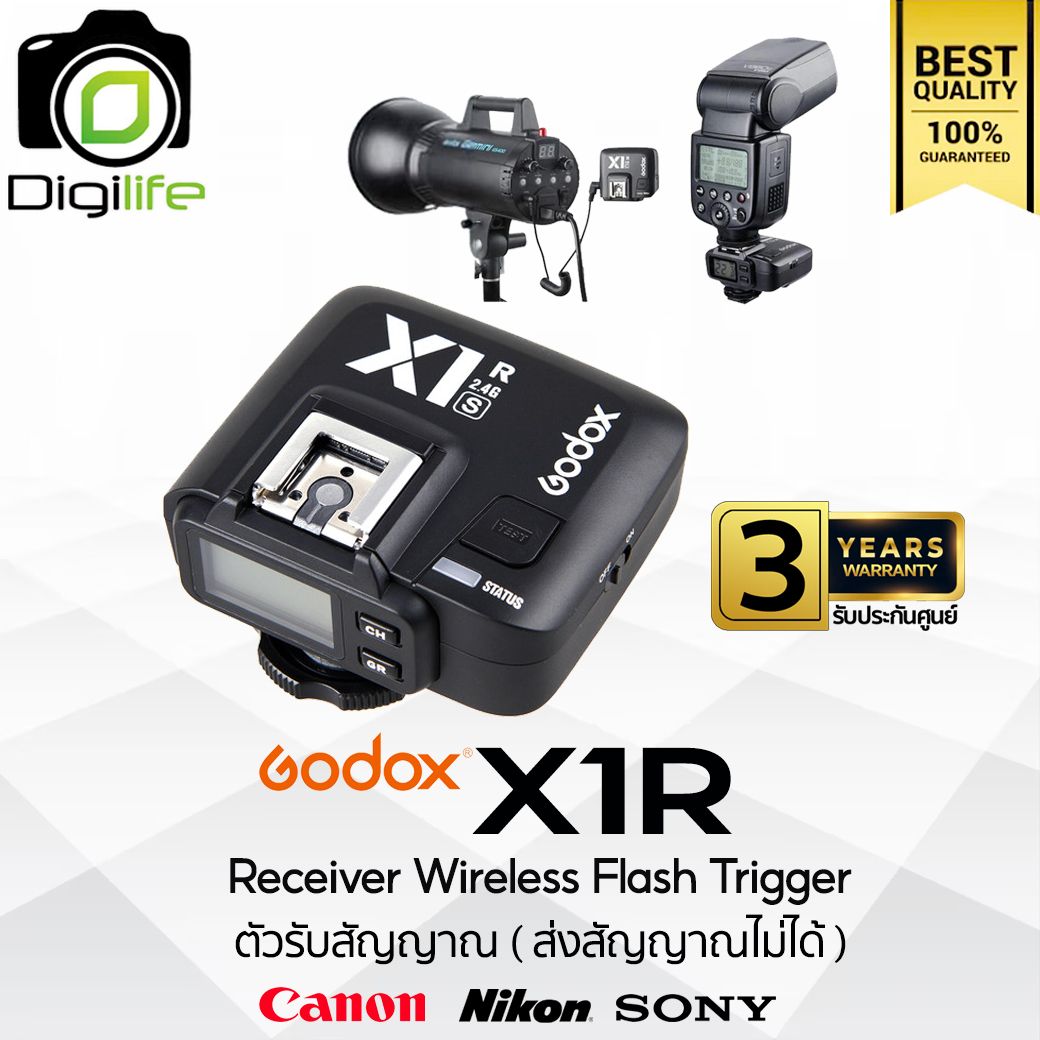 Godox Trigger X1R Receiver ตัวรับสัญญาณทริกเกอร์ 2.4GHz ใช้ได้กับ X1T, X2T, X3, XT32, Xpro, XProII -ประกันศูนย์ Godox 3ปี