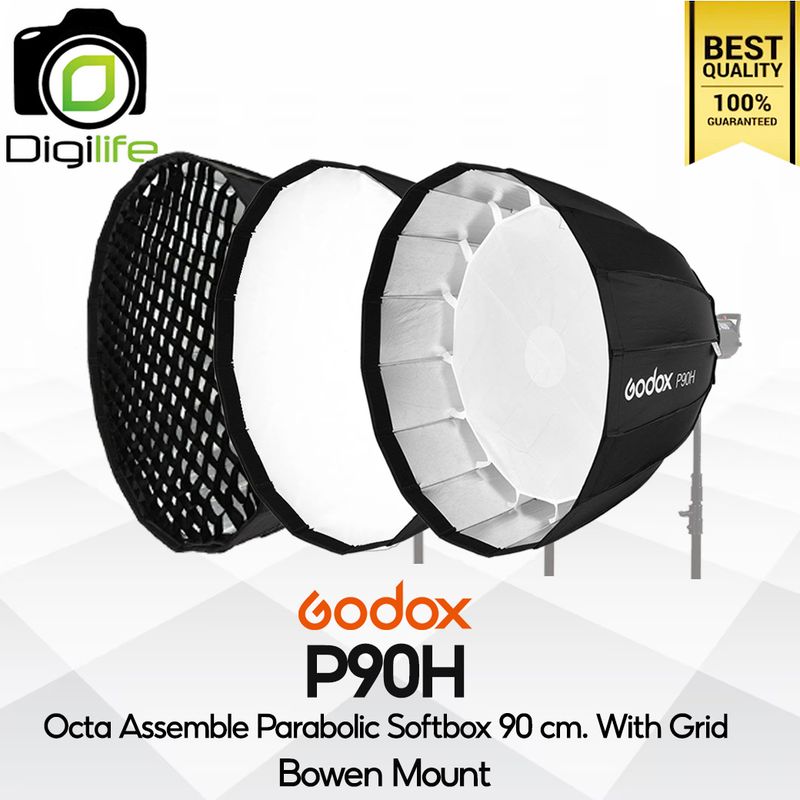 Godox Softbox P90H ( 90cm. ) Octa Assemble Parabolic Softbox With Grid ( Bowen ) ( P90L, P90G, P90 )
