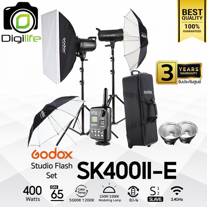Godox Studio Flash SK400II-E SET ชุดแฟลชสตูดิโอ 400W - รับประกันศูนย์ Godox Thailand 3ปี
