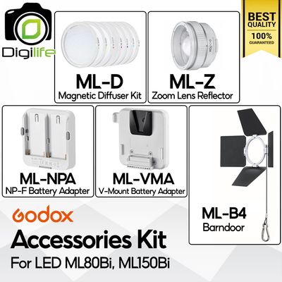 Godox Accessories ML-D, ML-Z, ML-NPA, ML-VMA, ML-B4 สำหรับ LED ML80Bi, ML150Bi Godox Accessories ML-D, ML-Z, ML-NPA, ML-VMA, ML-B4 สำหรับ LED ML80Bi, ML150Bi