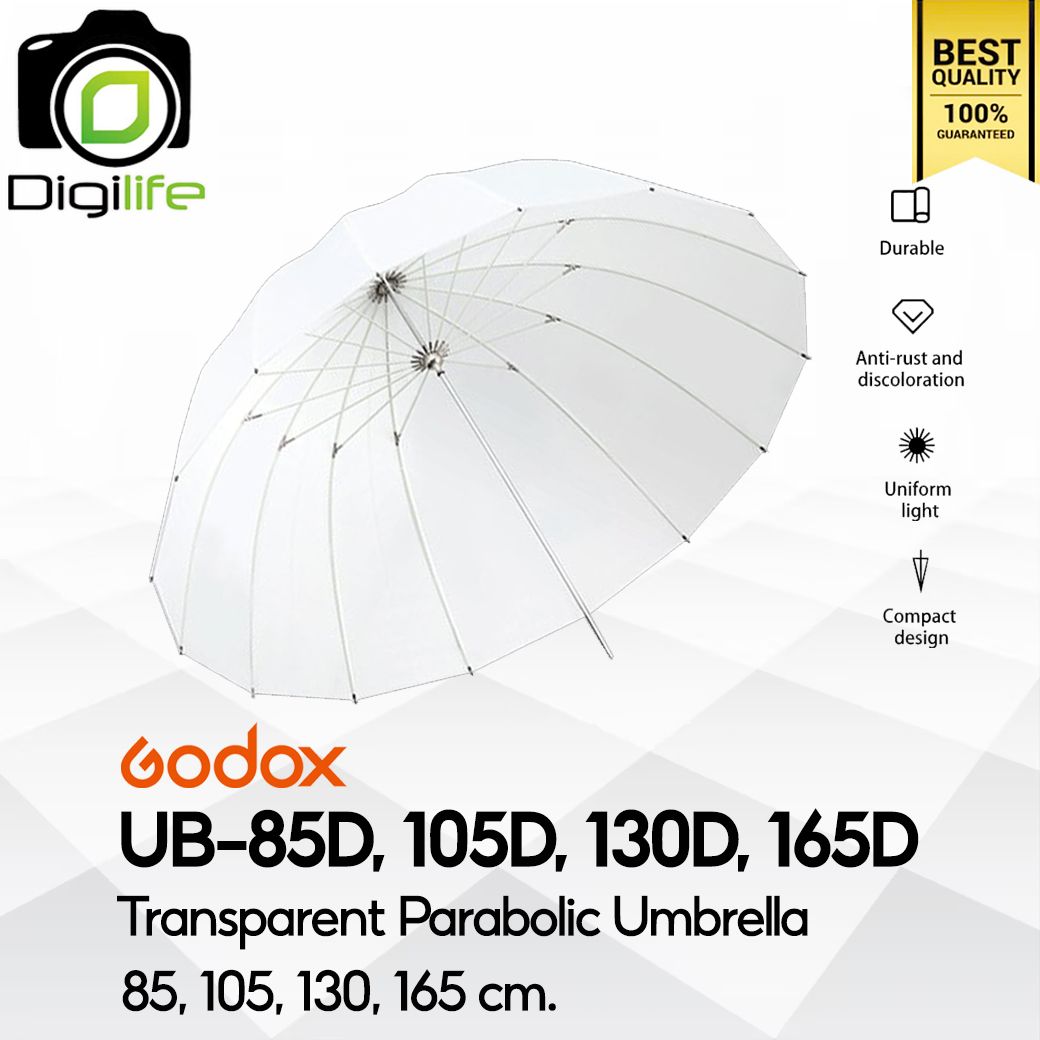 Godox Umbrella UB-85D, UB-105D, UB-130D, UB-165D Transparent Parabolic Umbrella รุ่มทะลุ 85, 105, 130, 165 cm.