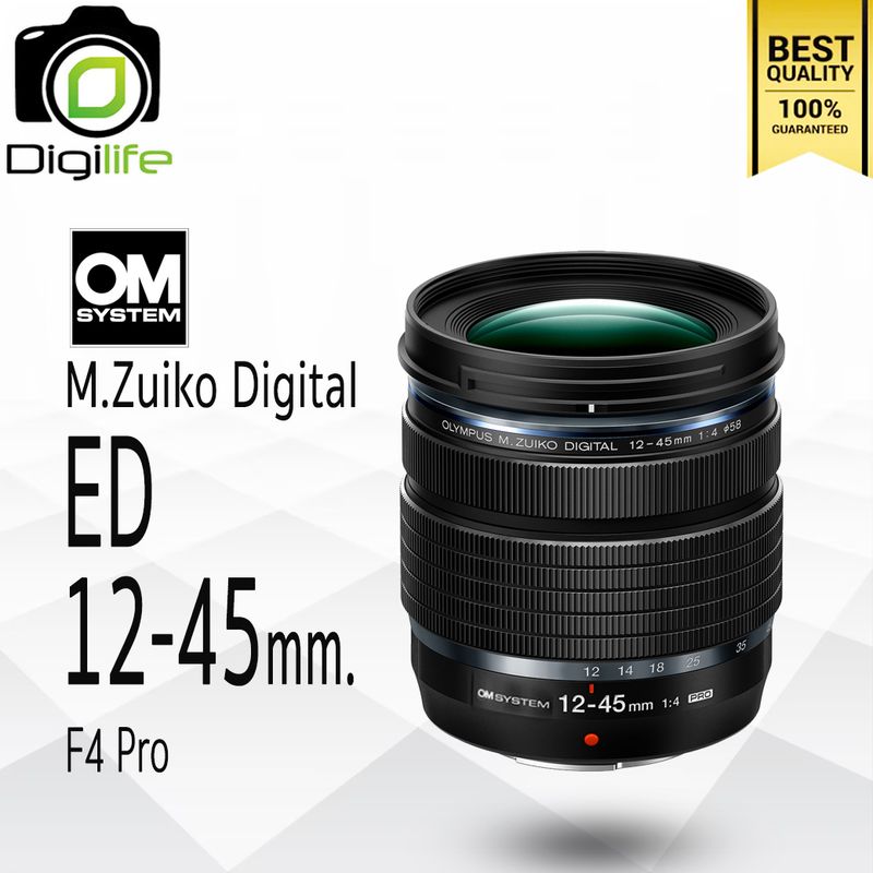 OM System Lens M.Zuiko ED 12-45 mm. F4 Pro - รับประกันร้าน Digilife Thailand 1ปี OM System Lens M.Zuiko ED 12-45 mm. F4 Pro - รับประกันร้าน Digilife Thailand 1ปี