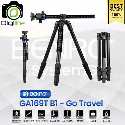 Benro Tripod GA169T B1 GoTravel ขาตั้งกล้อง อเนกประสงค์ Monopod, Top View, กางราบ, กลับหัว